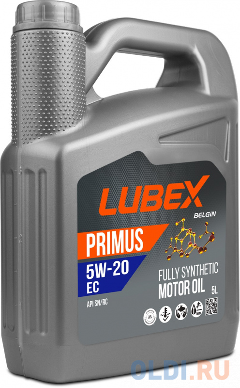 L034-1618-0405 LUBEX Синт. мот.масло PRIMUS EC 5W-20 SN+RC GF-5 (5л)