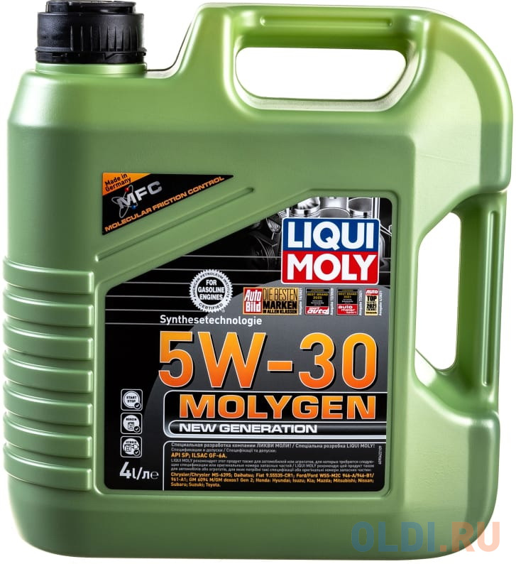 9089 LiquiMoly НС-синт. мот.масло Molygen New Generation 5W-30 SP GF-6A (4л) 6562 meguin нс синт мот масло megol motorenoel compatible sae 5w 30 plus sp c3 5л