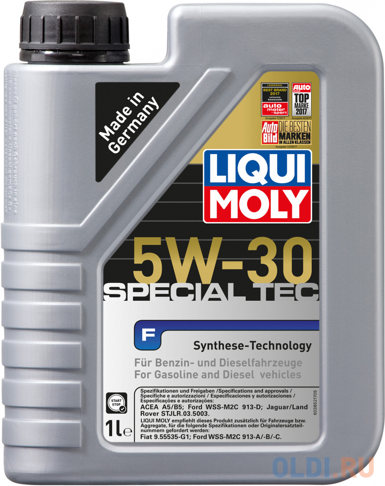 НС-синтетическое моторное масло LiquiMoly Special Tec F 5W30 1 л 8063 - фото 1