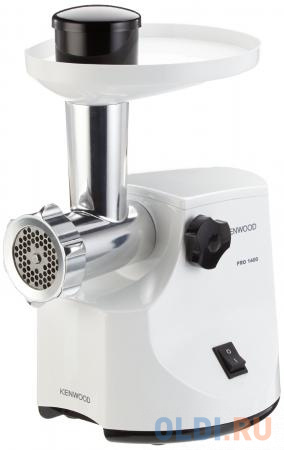 

Мясорубка Kenwood MG450, 1400Вт, 1.8 кг/мин, реверс, набор насадок, белый