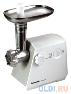 

Мясорубка Panasonic MK-MG1300WTQ, 200 Вт, 1.2 кг/мин, набор дисков, белый
