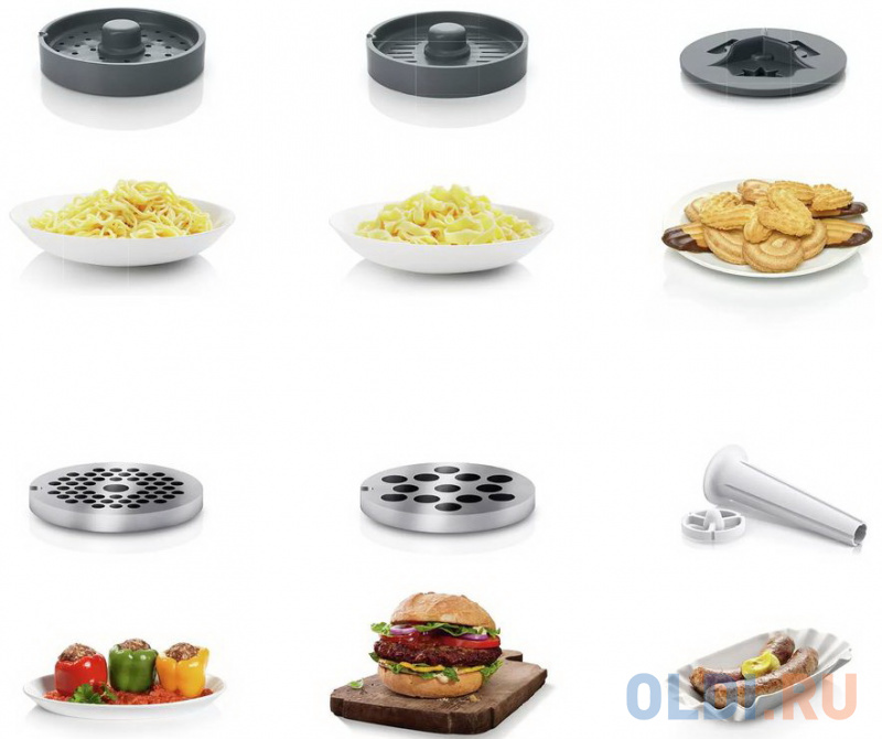 Мясорубка Bosch MFW3612A 500 Вт белый чёрный фото