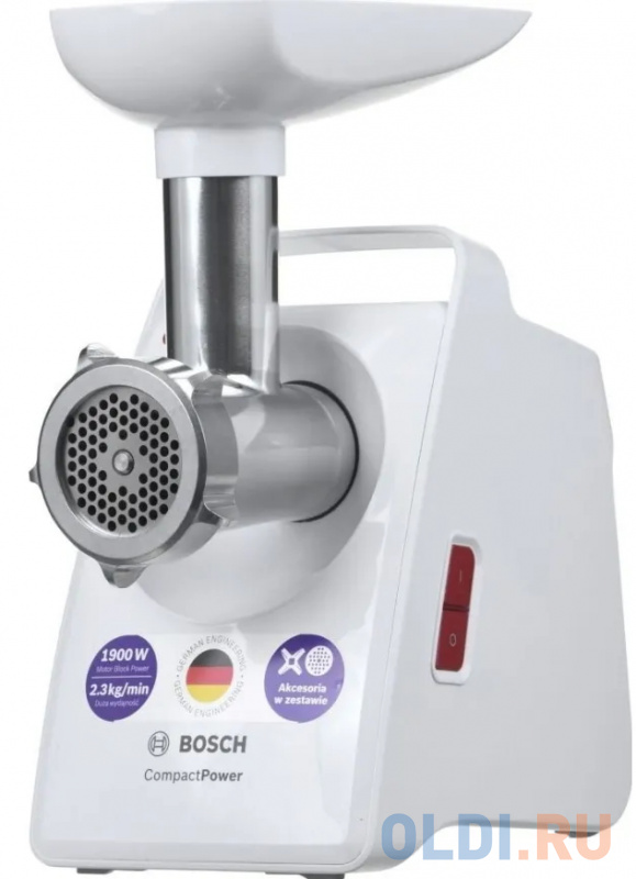 

Электромясорубка Bosch MMWPL3000 500 Вт белый