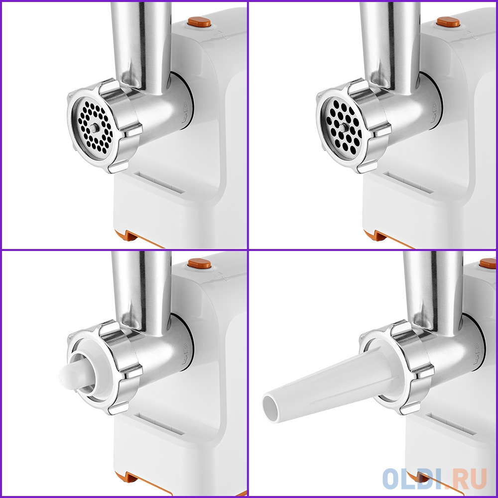 Мясорубка Kitfort КТ-2113-1 1000Вт белый/оранжевый Вид№2