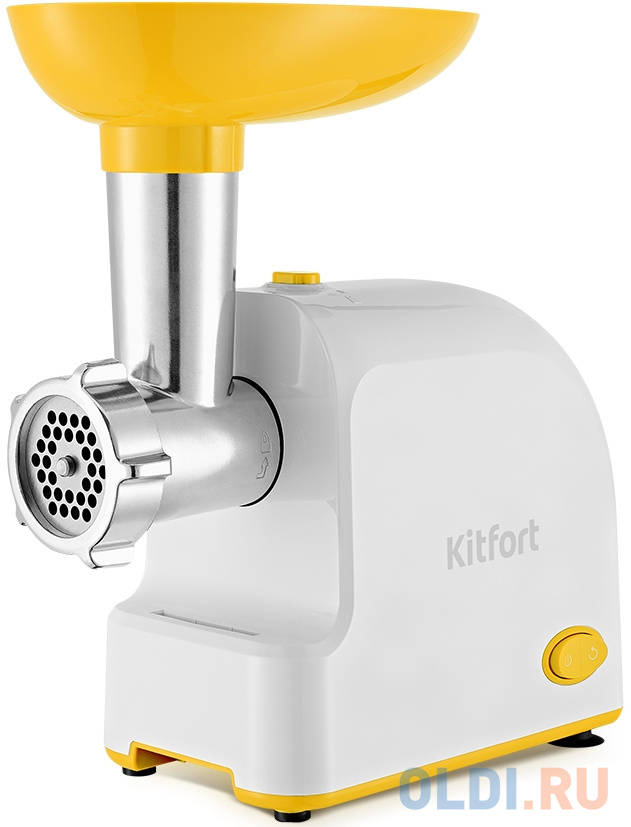 

Мясорубка Kitfort КТ-2113-2 1000Вт белый/желтый