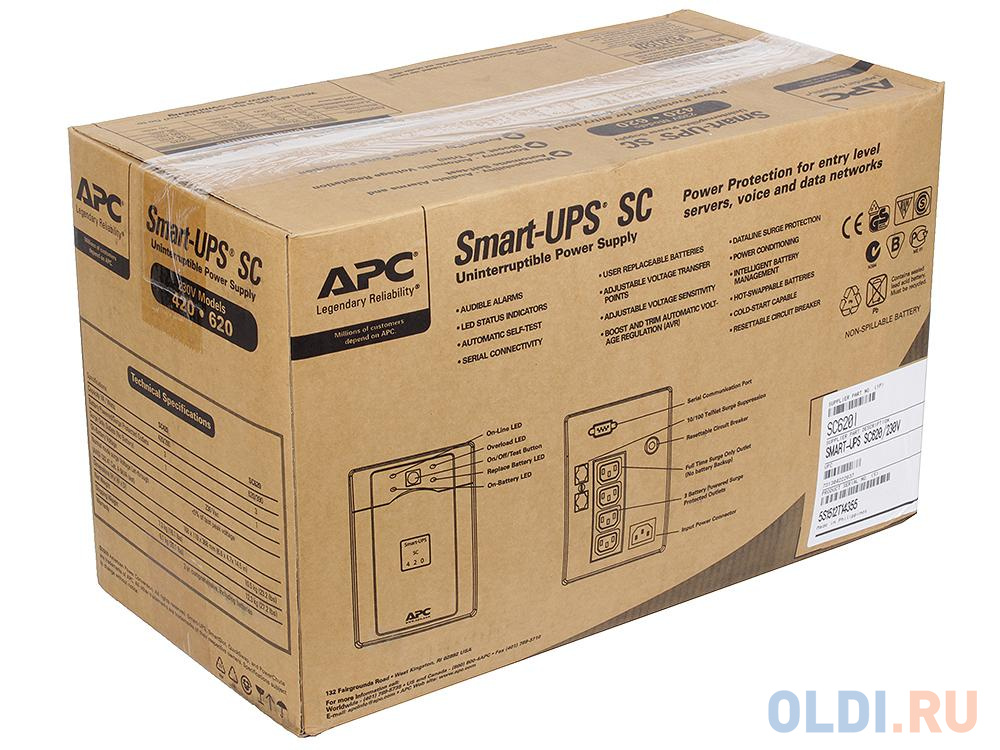 ИБП APC SC620I Smart-UPS 620VA/390W - фото 6