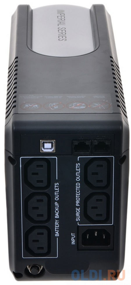 ИБП Powercom IMP-525AP Imperial 525VA/315W USB,AVR,RJ11,RJ45 (3+2 IEC)* IMP-525A-6C0-244P - фото 3