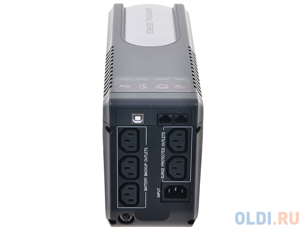 ИБП Powercom IMP-825AP Imperial 825VA/495W USB, AVR, RJ11, RJ45 (3+2 IEC)* 507305 - фото 2