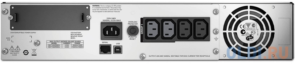 ИБП APC SMT1500RMI2U Smart-UPS 1500VA/1000W LCD 2U Rackmount - фото 3