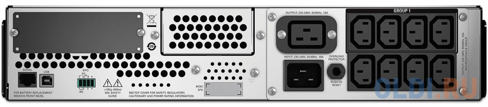 ИБП APC SMT2200RMI2U Smart-UPS 2200VA/1980W LCD 2U Rackmount - фото 3