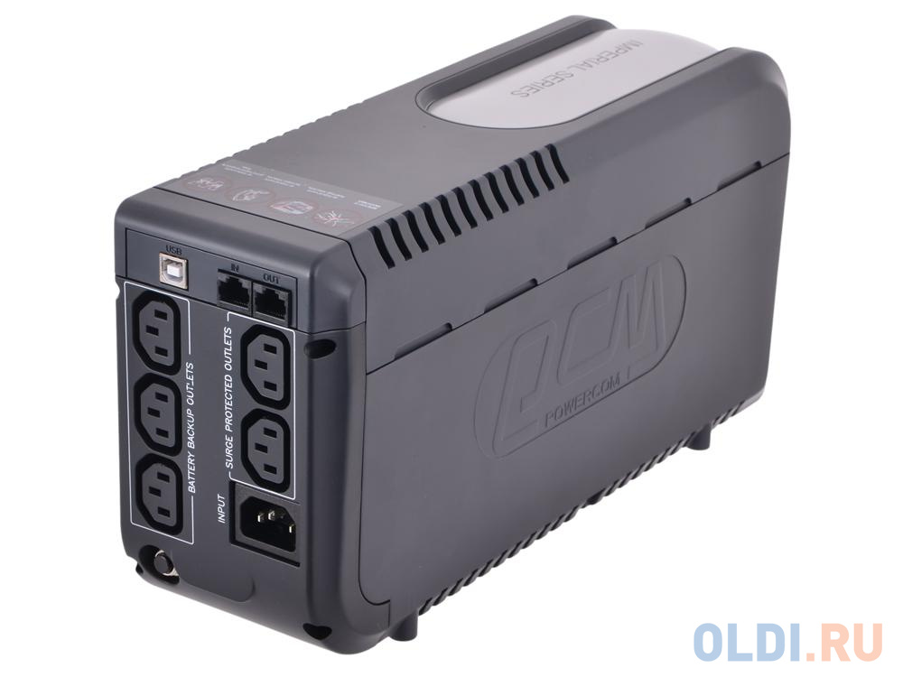 ИБП Powercom IMD-625AP Imperial 625VA/375W Display,USB,AVR,RJ11,RJ45 (3+2 IEC) 507308 - фото 2