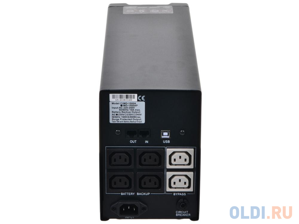 ИБП Powercom IMD-1500AP Imperial 1500VA/900W Display,USB,AVR,RJ11,RJ45 (4+2 IEC) 507312 - фото 2
