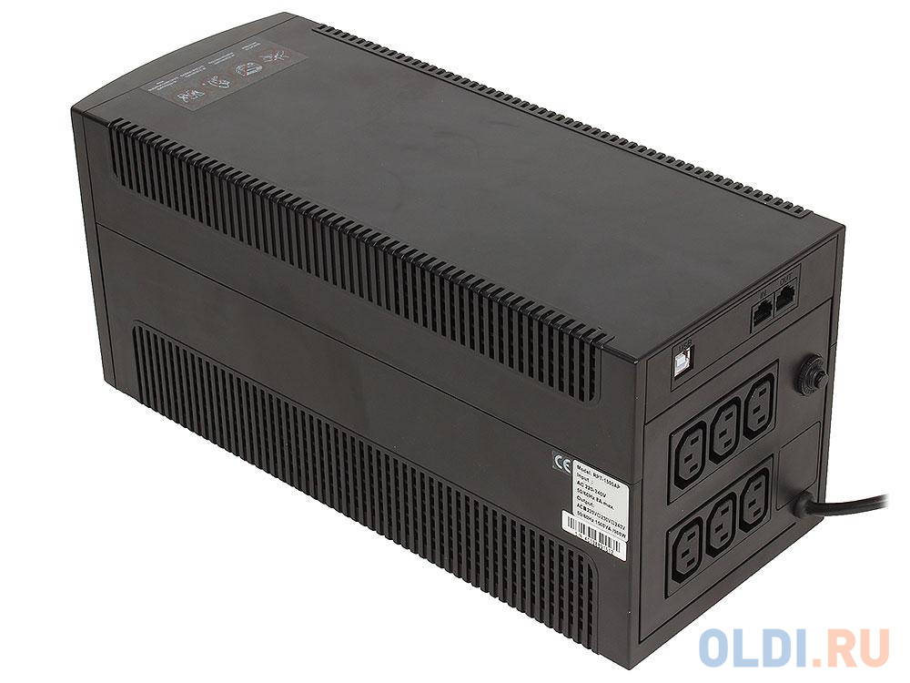 ИБП Powercom RPT-1500AP Raptor 1500VA/900W USB,AVR,RJ11,RJ45 (6 IEC) RPT - 1500AP - фото 2