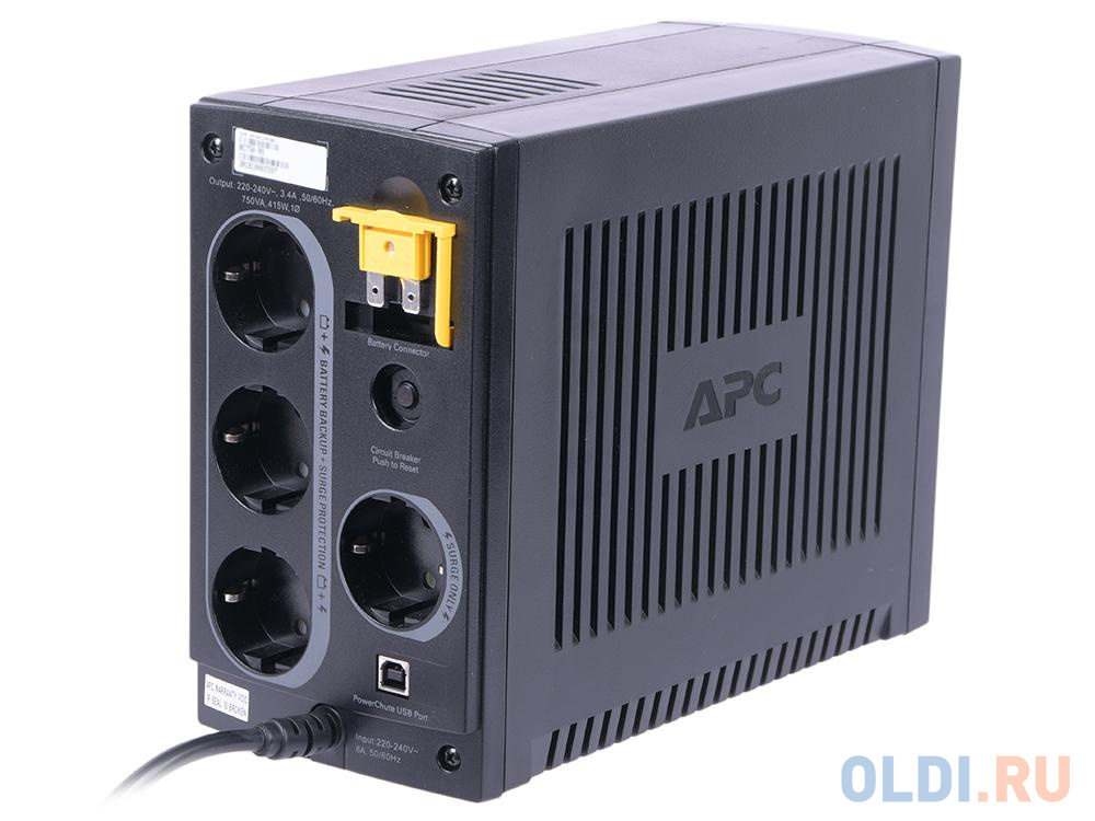 ИБП APC BC750-RS Back-UPS 750VA/415W (3+1 EURO) - фото 2