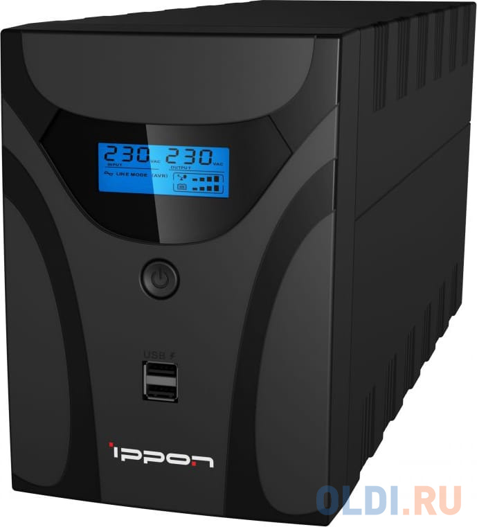 ИБП Ippon Smart Power Pro II Euro 1200 1200VA/720W LCD,RS232,RJ-45,USB (4 EURO) фото