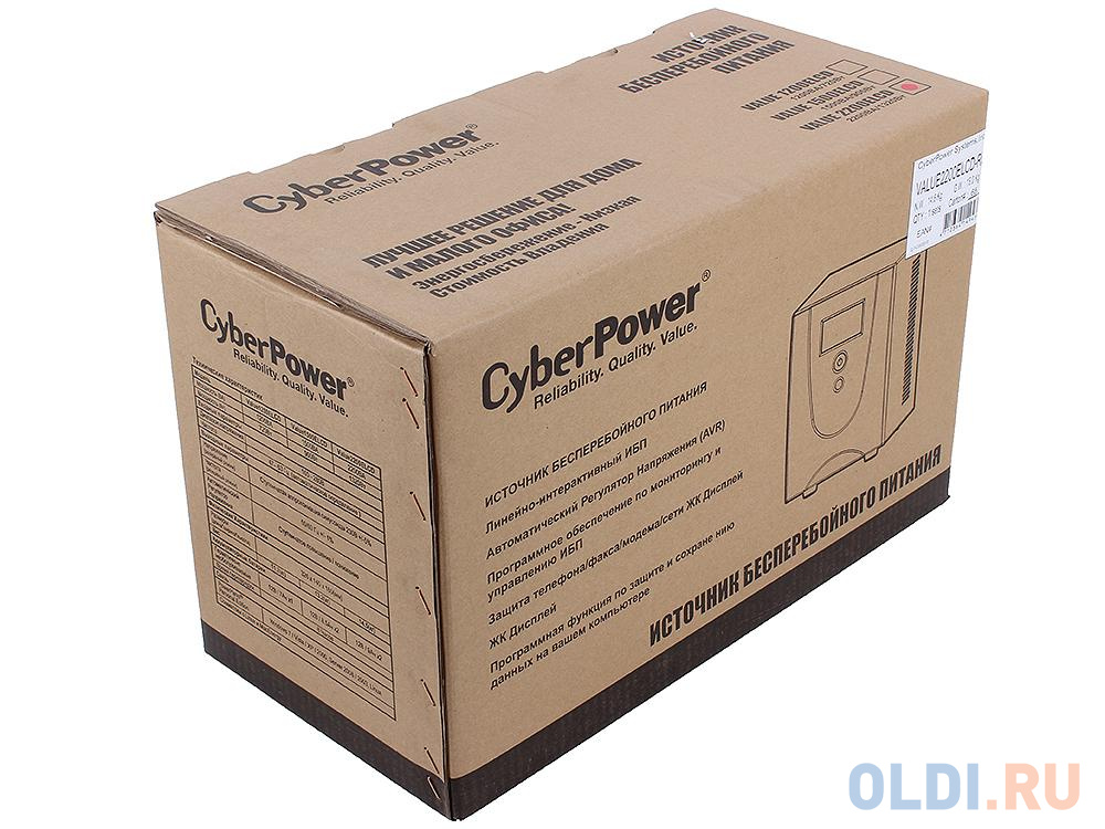 ИБП CyberPower VALUE2200ELCD 2200VA/1320W USB/RS-232/RJ11/45 (4 EURO) VALUE 2200ELCD - фото 6