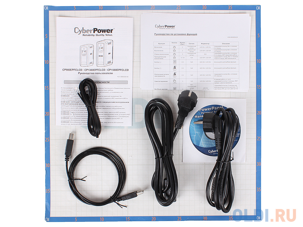 ИБП CyberPower CP1300EPFCLCD 1300VA/780W USB/RJ11/45/RS-232 (6 EURO) - фото 5