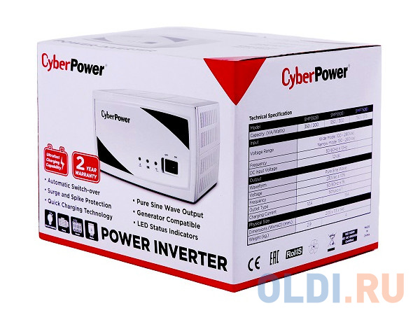 Инвертор CyberPower SMP350EI 350VA/200W 1CE-C000074-00G - фото 6