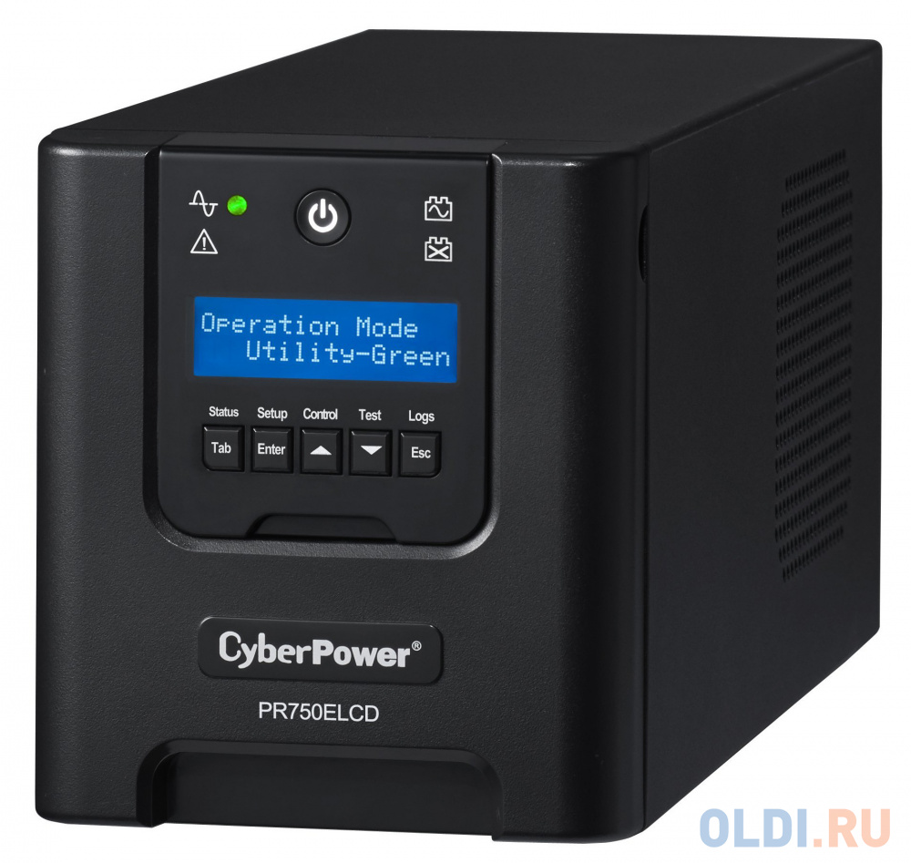 ИБП CyberPower PR750ELCD 750VA/675W USB/RS-232/EPO/SNMPslot/RJ11/45 (6 IEC) ибп cyberpower ut1500ei 4 2 iec