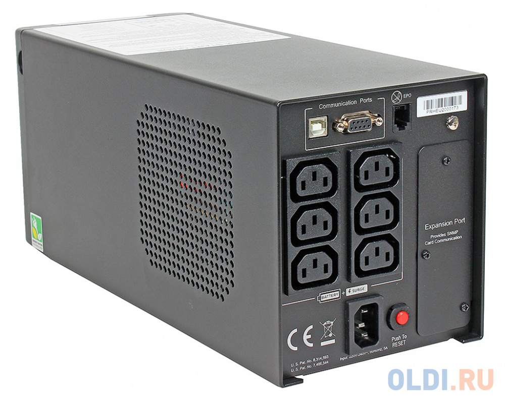 ИБП CyberPower PR750ELCD 750VA/675W USB/RS-232/EPO/SNMPslot/RJ11/45 (6 IEC) - фото 5