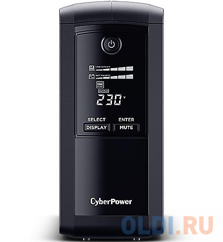 UPS CyberPower VP1000ELCD {1000VA/550W USB/RS-232/RJ11/45  (4 EURO)} коннектор rj11 6p4c 100шт