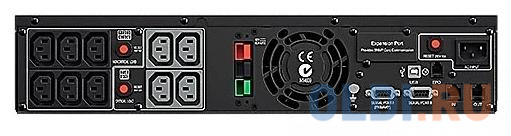 ИБП Line-Interactive CyberPower PR1500ERTXL2U NEW 1500VA/1500W USB/RS-232/EPO/Dry/SNMPslot (10 х IEC С13)   (12V / 9AH х 4), цвет черный, размер 433 x 88 x 480 мм - фото 3