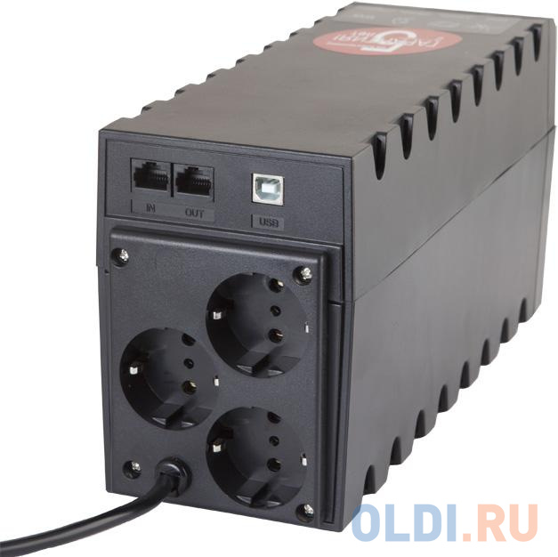 Источник бесперебойного питания Powercom RPT-800AP EURO USB 480Вт 800ВА - фото 3