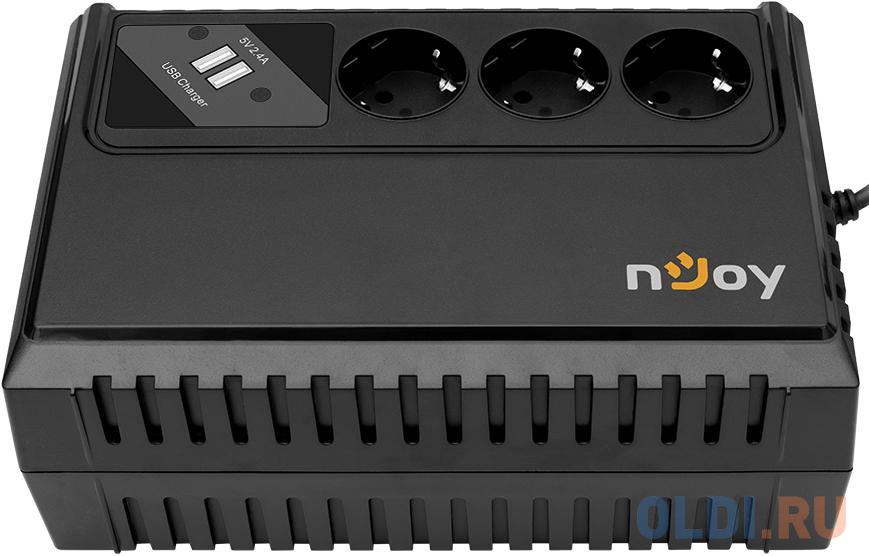 ИБП nJOY UPS 650VA Renton 650 USB (эфективная мощьность 360Вт, батарея 5 Ач, 3 евро розетки) UPLI-LI065RE-CG01B - фото 1