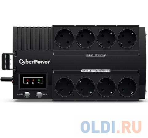 CyberPower ИБП Line-Interactive BS650E  650VA/390W 8 Schuko розеток, USB, Black - фото 2