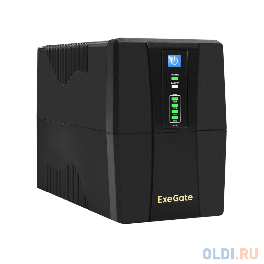 Exegate EP285541RUS ИБП ExeGate SpecialPro UNB-850.LED.AVR.EURO.RJ.USB <850VA/480W, LED, AVR, 2 евророзетки, RJ45/11, USB, Black> - фото 1