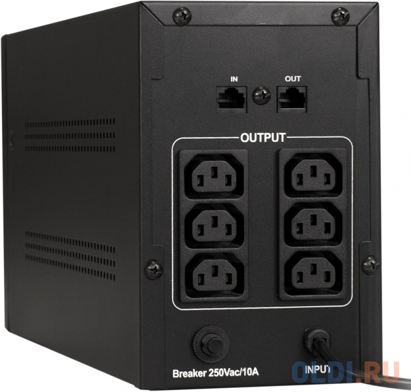 Exegate EP285481RUS ИБП ExeGate SpecialPro UNB-1000.LED.AVR.C13.RJ <1000VA/650W, LED, AVR, 6*IEC-C13, RJ45/11, Black> фото