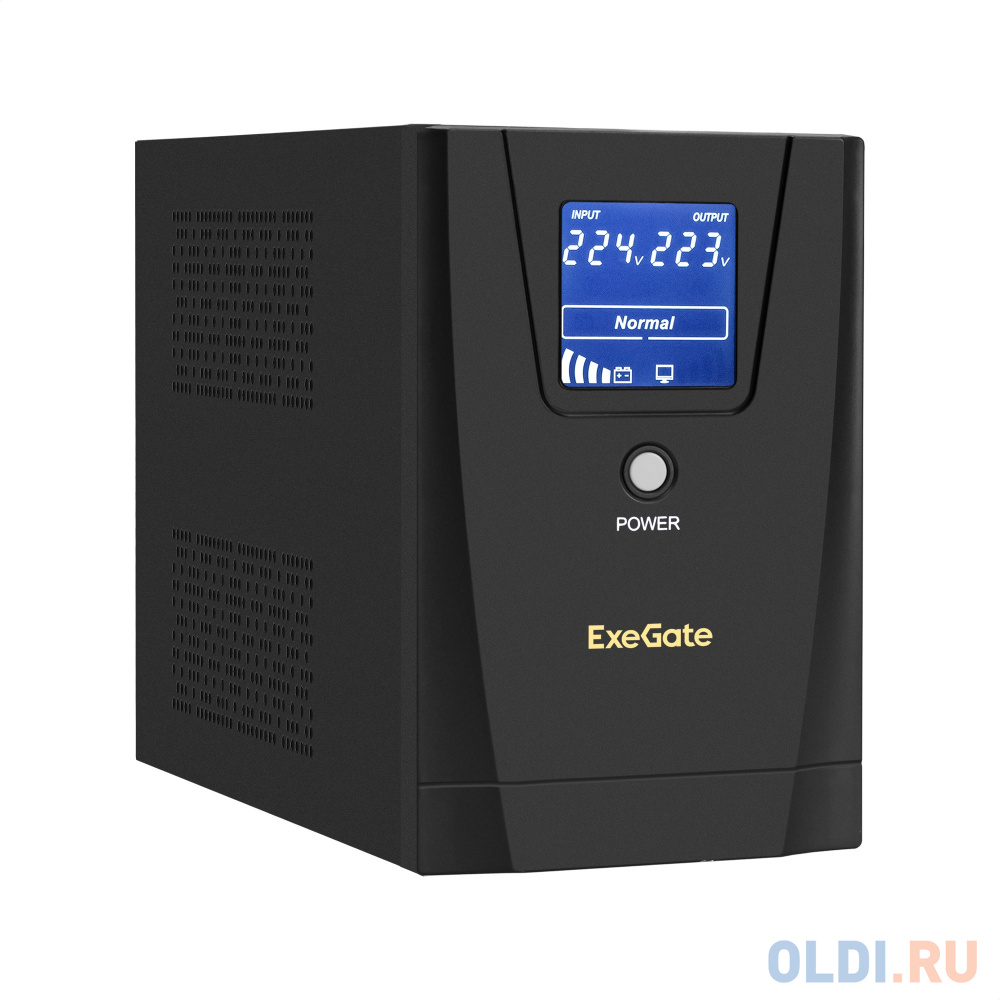 Exegate EP287659RUS ИБП ExeGate SpecialPro Smart LLB-3000.LCD.AVR.C13.RJ.USB <3000VA/1800W, LCD, AVR, 6*IEC-C13, RJ45/11, USB, Black> - фото 1