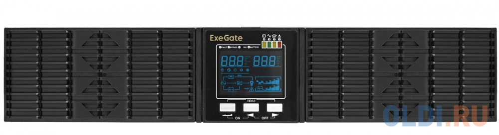 Exegate EP285646RUS ИБП On-line ExeGate PowerExpert ULS-1000.LCD.AVR.C13.USB.RS232.SNMP.2U <1000VA/1000W, On-Line, PF=1, LCD, 4*IEC-C13, RS232, USB - фото 2