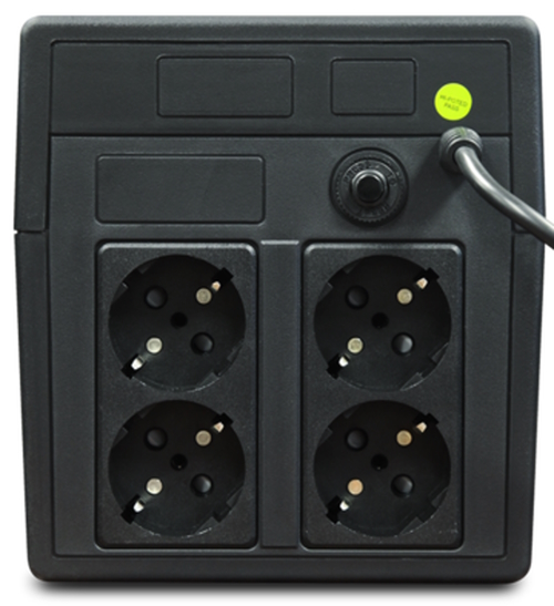 UPS POWERMAN Back Pro 1050, line-interactive, 1050VA, 600W, 4 euro sockets with backup power, battery 12V 7Ah 2 pcs., 353mm x 149mm x162mm, 7.9 kg - фото 2