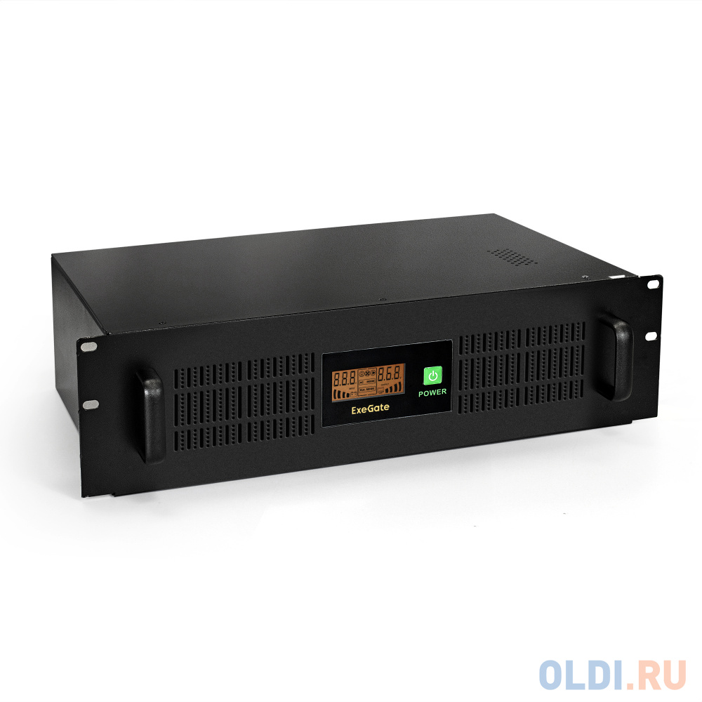 ИБП ExeGate ServerRM UNL-1500.LCD.AVR.4C13.RJ.USB.3U <1500VA/900W, LCD, AVR, 4*C13, RJ45/11, USB, 3U, металлический корпус, Black> EP285776RUS - фото 1