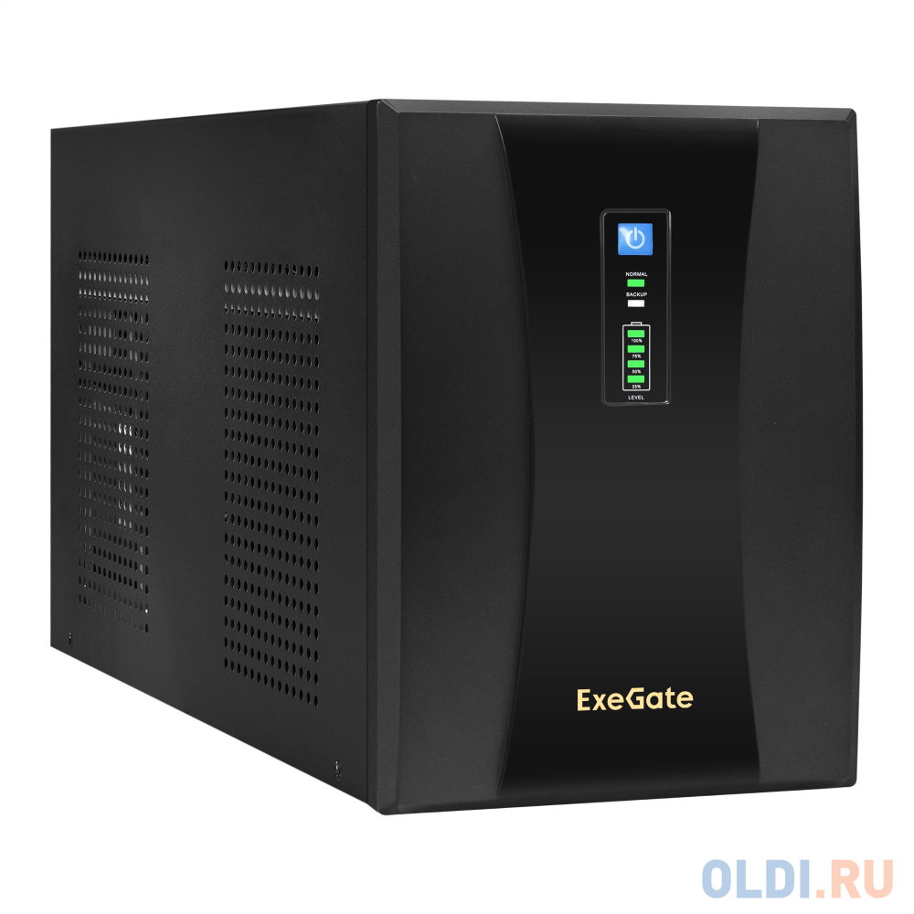 Exegate EX292614RUS ИБП ExeGate SpecialPro UNB-3000.LED.AVR.3SH.2C13.RJ.USB <3000VA/1800W,LED, AVR,3*Schuko+2*C13,RJ45/11,USB, металлический корпус