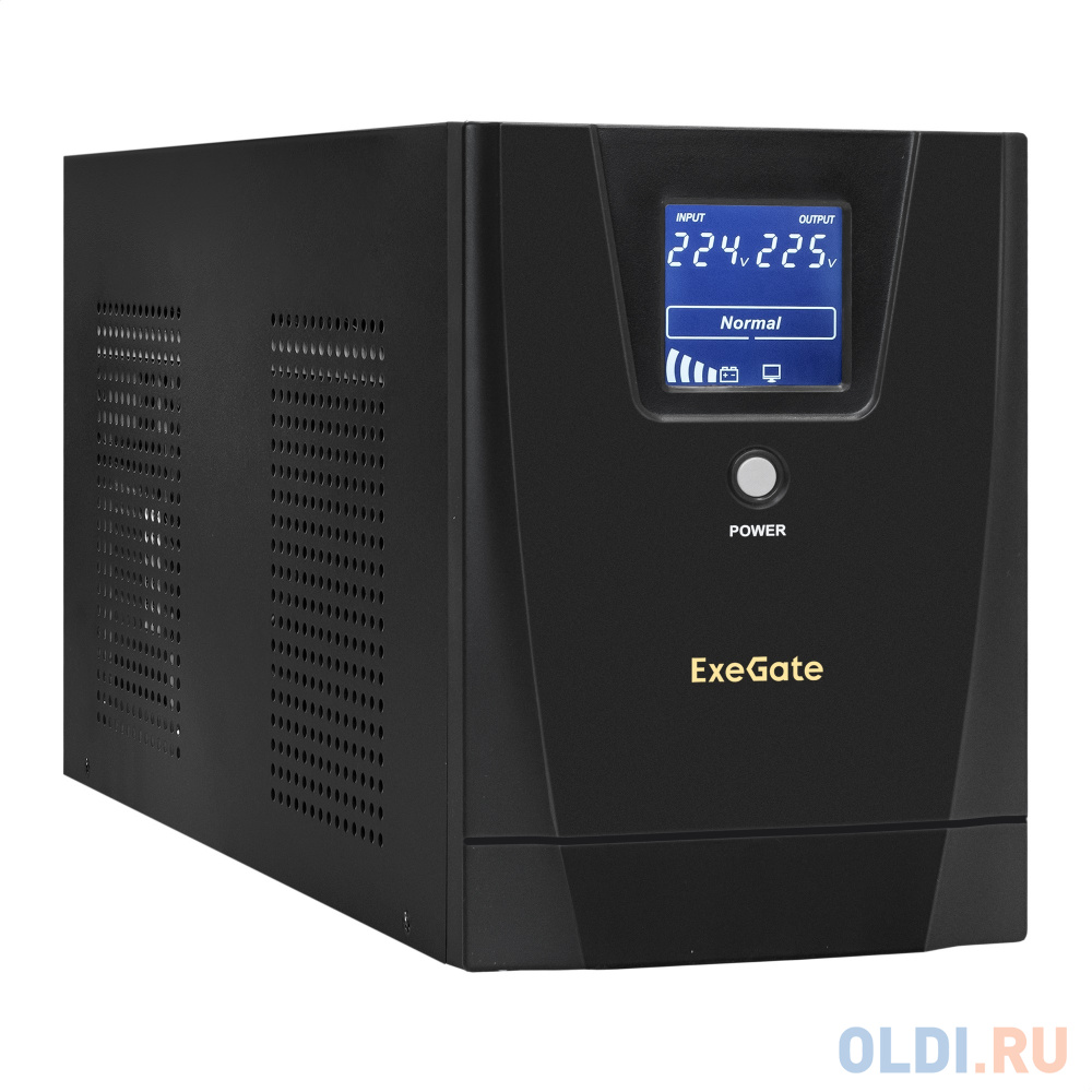 Exegate EX292636RUS  ExeGate SpecialPro Smart LLB-3000.LCD.AVR.3SH.2C13.RJ.USB <3000VA/1800W, LCD, AVR, 3*Schuko+2*C13, RJ45/11, USB, 