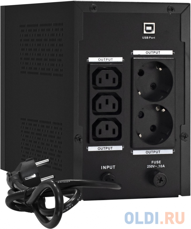 ИБП ExeGate SpecialPro UNB-1200.LED.AVR.2SH.3C13.USB <1200VA/750W, LED, AVR, 2*Schuko+3*C13, USB,съемн.кабель, металлический корпус, Black> фото