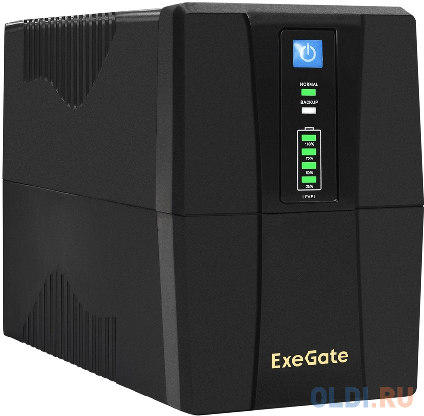 ИБП Exegate SpecialPro UNB-600.LED.AVR.4C13.RJ.USB 600VA EX292763RUS, цвет черный, размер 324x140x205 мм - фото 1