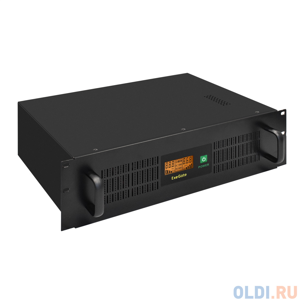 ИБП ExeGate ServerRM UNL-1500.LCD.AVR.2SH.4C13.RJ.USB.3U <1500VA/900W, LCD, AVR, 2*Schuko+4*C13, RJ45/11, USB, 3U, установка в стойку, Black> EX293056RUS - фото 1