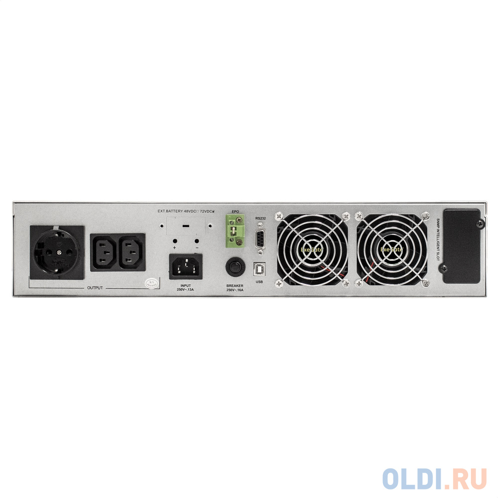 ИБП On-line ExeGate PowerExpert ULS-2000.LCD.AVR.1SH.2C13.USB.RS232.SNMP.2U <2000VA/2000W, On-Line, PF=1, LCD, 1*Schuko+2*C13, RS232, USB, SNMP-slo EX293049RUS - фото 3