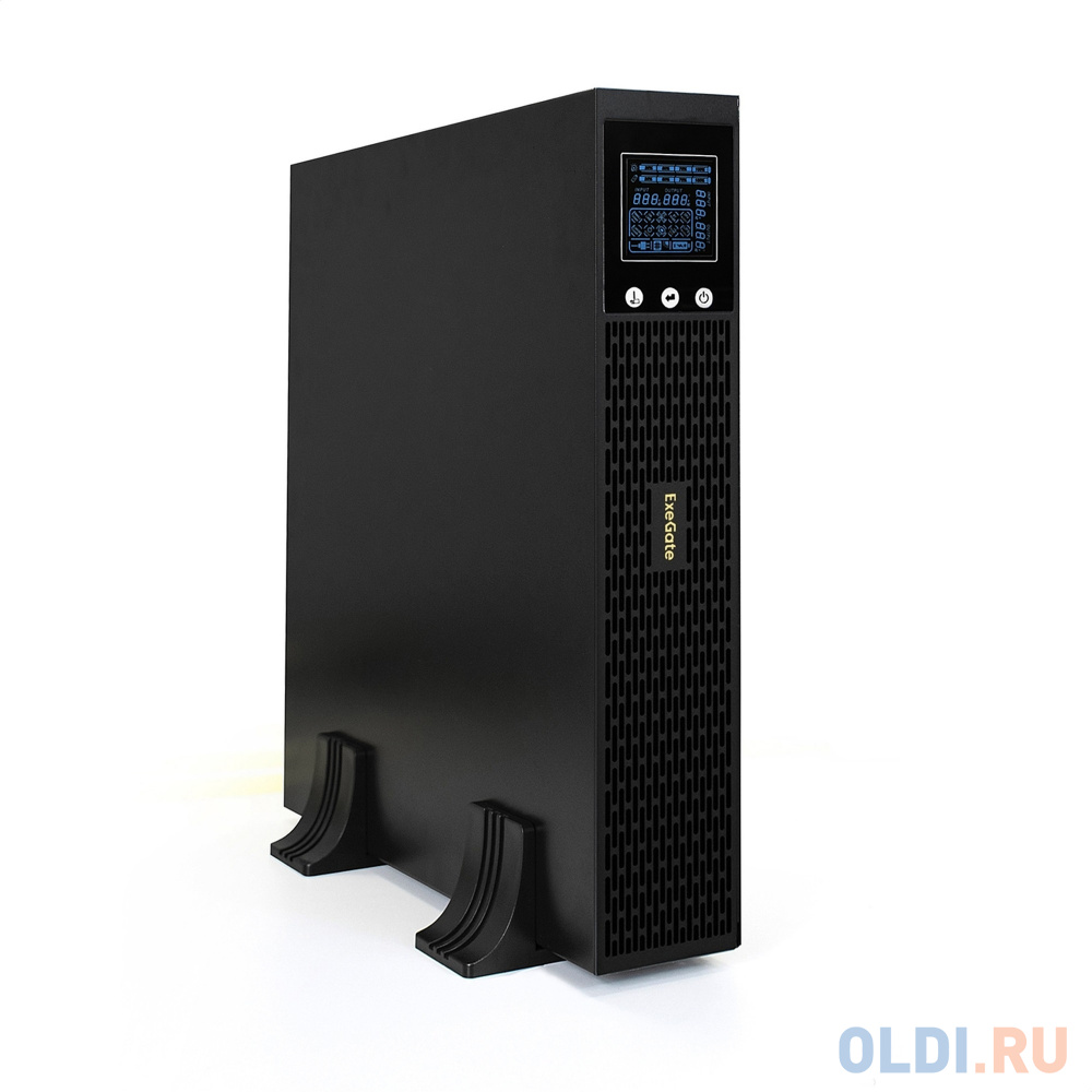 ИБП Pure Sine Wave ExeGate SinePower UHB-3000.LCD.AVR.1SH.4C13.RJ.USB.2U <3000VA/2400W, LCD, AVR, 1*Schuko+4*C13, RJ45/11, USB, Rackmount 2U/Tower EX293054RUS - фото 1