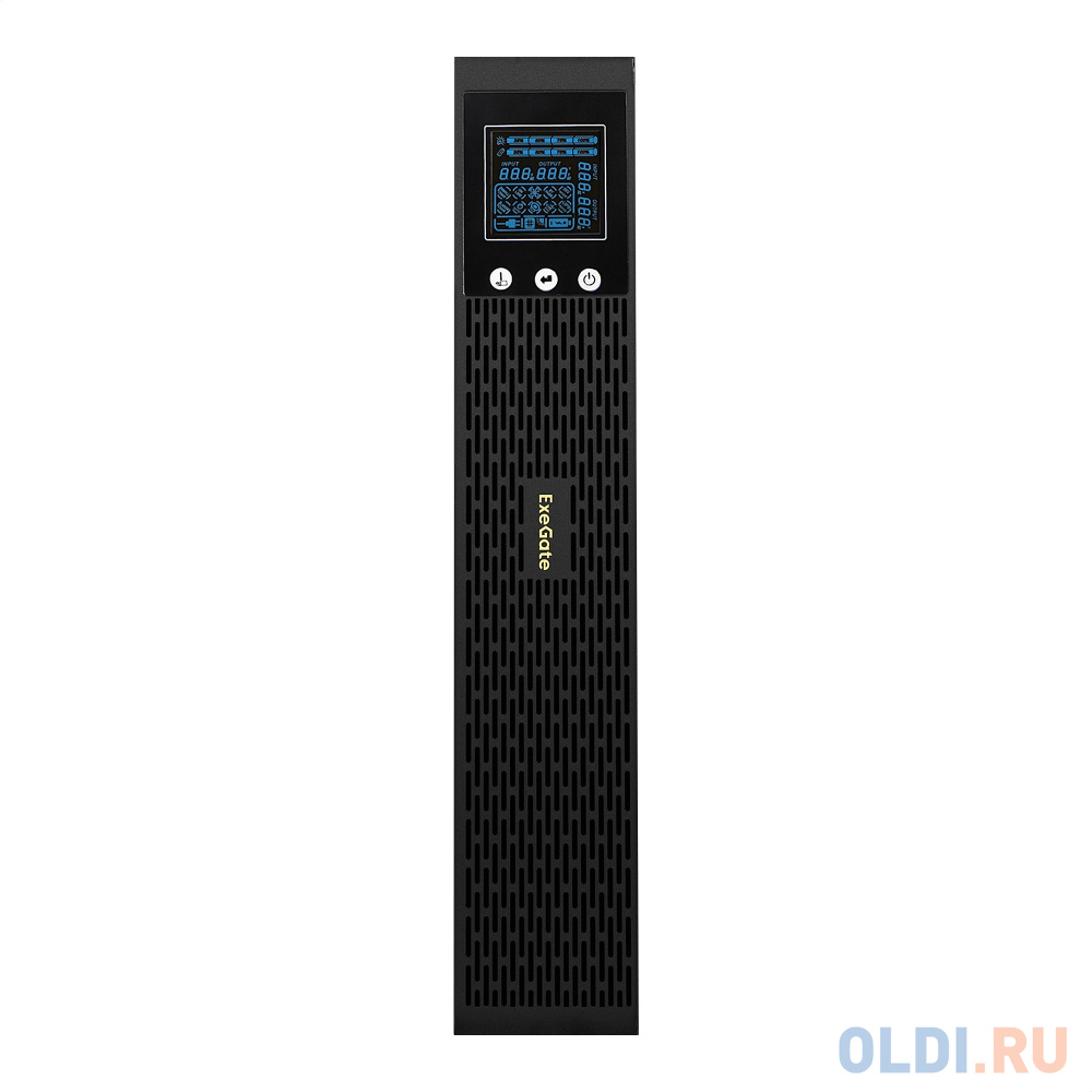 ИБП Pure Sine Wave ExeGate SinePower UHB-3000.LCD.AVR.1SH.4C13.RJ.USB.2U <3000VA/2400W, LCD, AVR, 1*Schuko+4*C13, RJ45/11, USB, Rackmount 2U/Tower EX293054RUS - фото 2