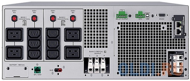 Источник бесперебойного питания/ UPS CyberPower OL8KERTHD Online 8000VA/8000W USB/RS-232/Dry/EPO/SNMPslot/BM/ENV/RJ11/45/ВБМ (6 IEC С13, 1 IEC C19, te - фото 2