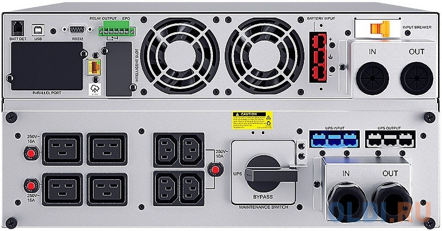 Источник бесперебойного питания/ UPS CyberPower OLS10KERT5U Online 10000VA/10000W USB/RS-232/Dry/EPO/SNMP/CloudCard/(4 IEC С13, 4 IECC19, terminal blo - фото 3