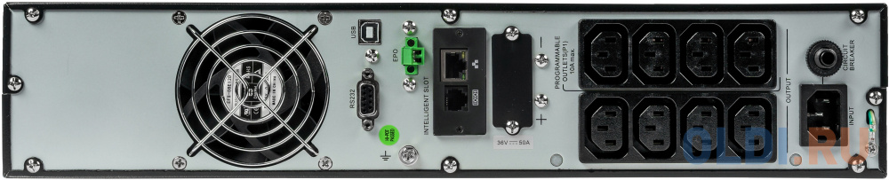 ИБП Systeme Electric Smart-Save Online SRT 1500 ВА, конвертируемый форм-фактор 2U, 230 В, 8 розеток  IEC C13, SmartSlot, LCD, USB HID, SNMP карта, вер SRTSE1500RTXLI-NC - фото 6