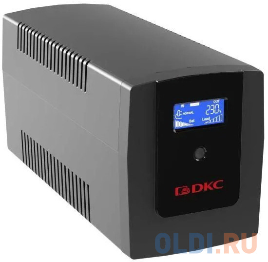 Линейно-интерактивный ИБП ДКС серии Info LCD, 1200 ВА/720 Вт, 1/1, 4xIEC C13, USB + RJ45, LCD, 2x7Aч