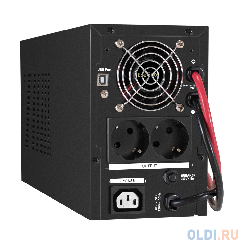 Комплект ИБП EX295987RUS + батарея 75Aч EX282983RUS 2шт (инвертор, синус, для котла) ExeGate SineTower SZ-1000.LCD.AVR.2SH.1C13.USB <1000VA/800W, ч - фото 2