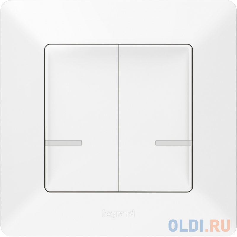 

Умный беспроводной выключатель 2-клавишный. [752187] Legrand Valena Life with NETATMO - Цвет Белый
