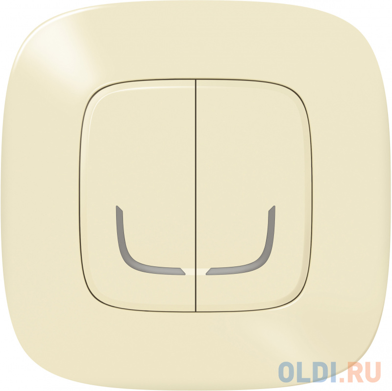 

Коллекция умных устройств Valena Allure with NETATMO. Умный беспроводной выключатель 2-клавишный. Цвет Слоновая кость
